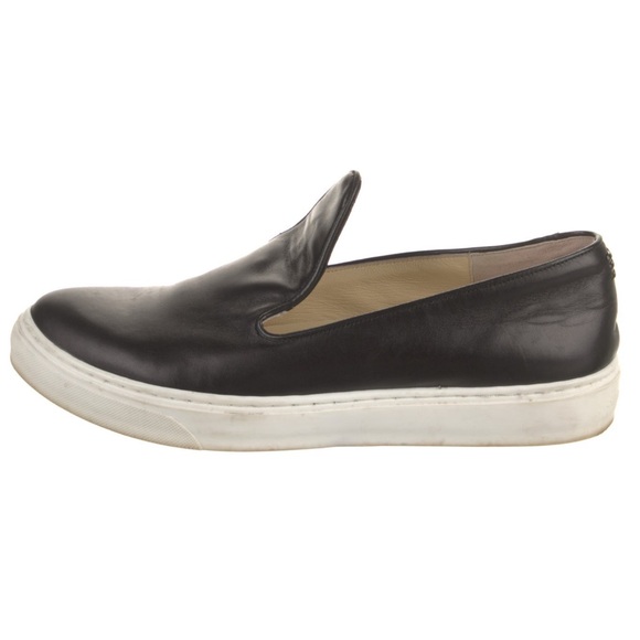 Sarah Flint Black Slip-On Leather Athletic Shoes - Picture 9 of 12